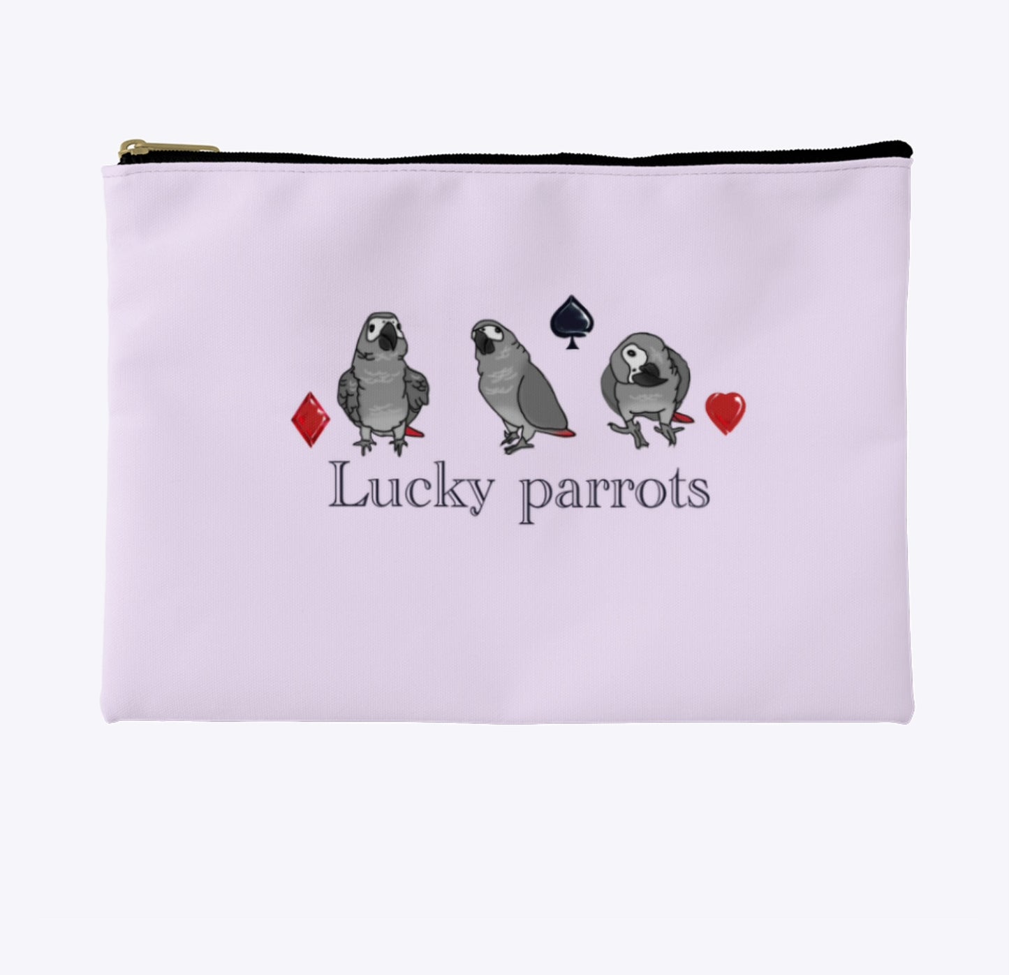 Gambling Lucky Parrots zip pouch