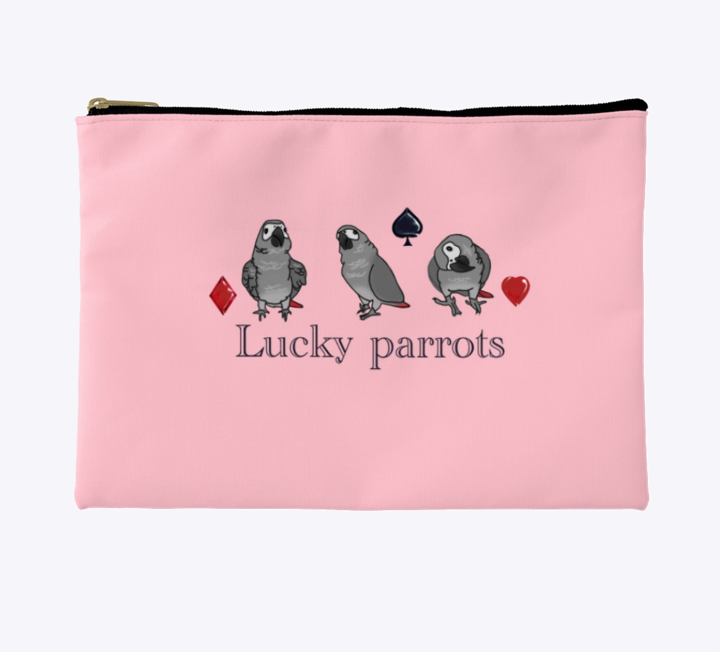 Gambling Lucky Parrots zip pouch