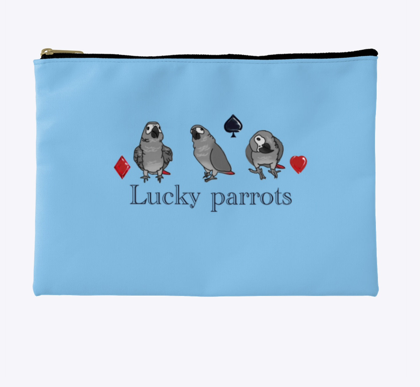 Gambling Lucky Parrots zip pouch