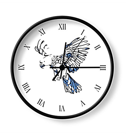 Wall clock blue