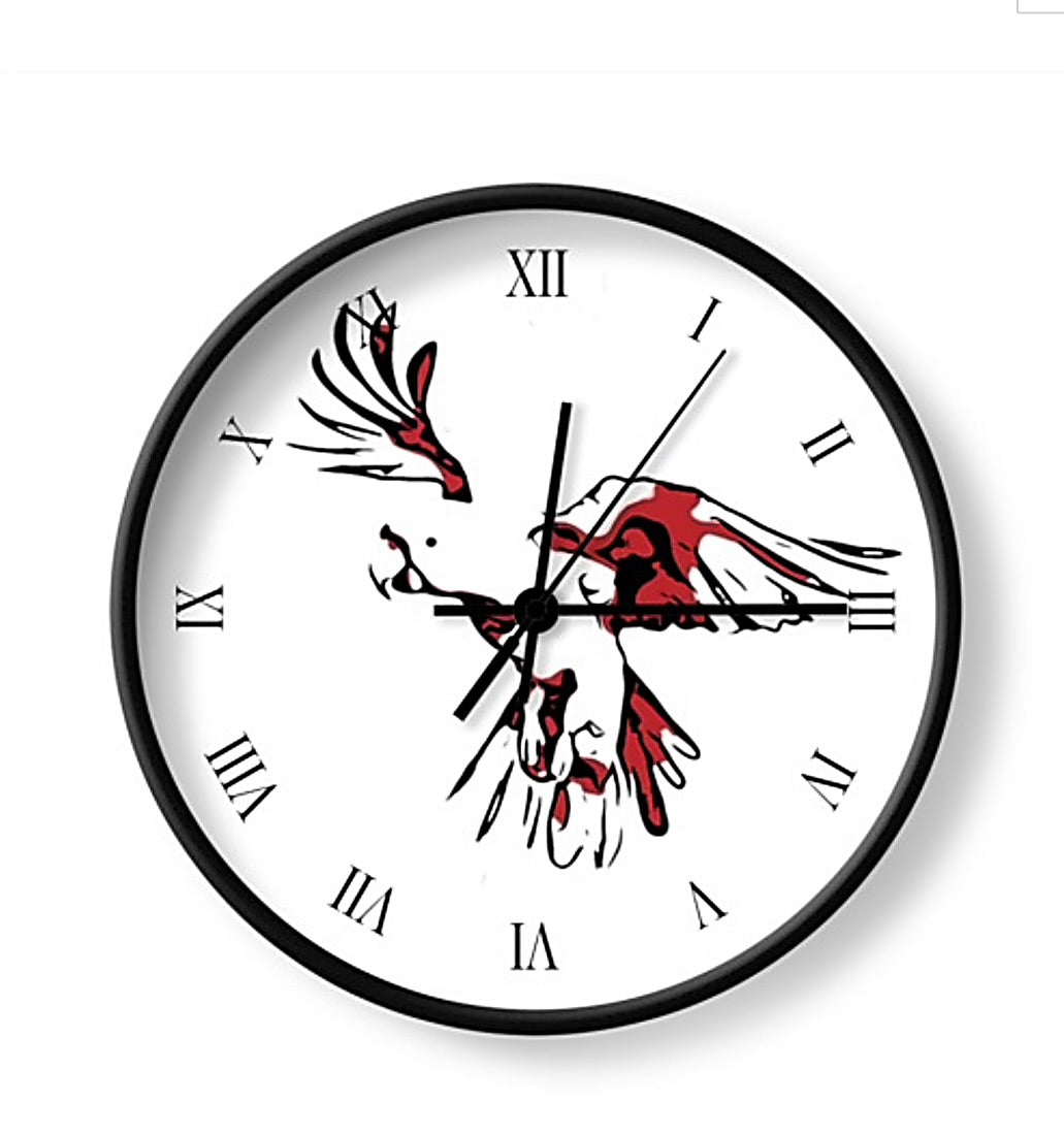 Wall clock red