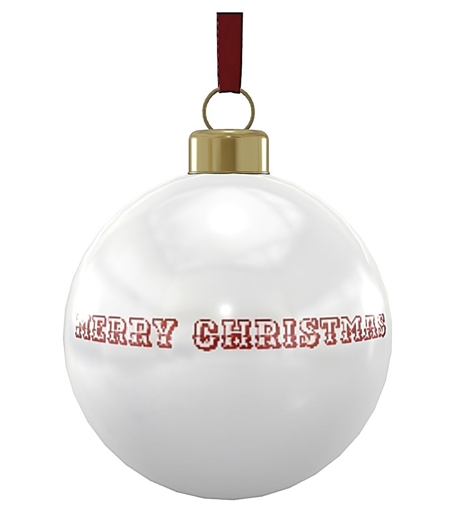 Merry Christmas Santa African Grey bauble