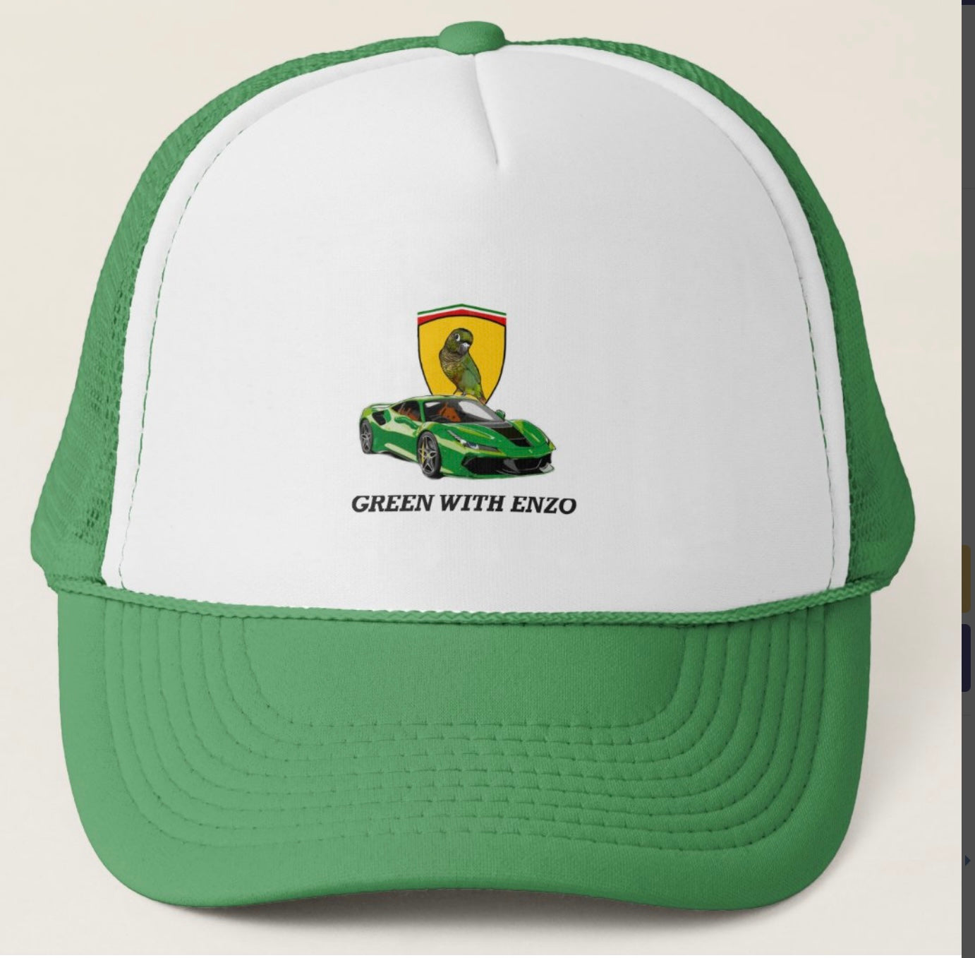 AG Baseball trucker hat ‘Green with Enzo’ Ferrari
