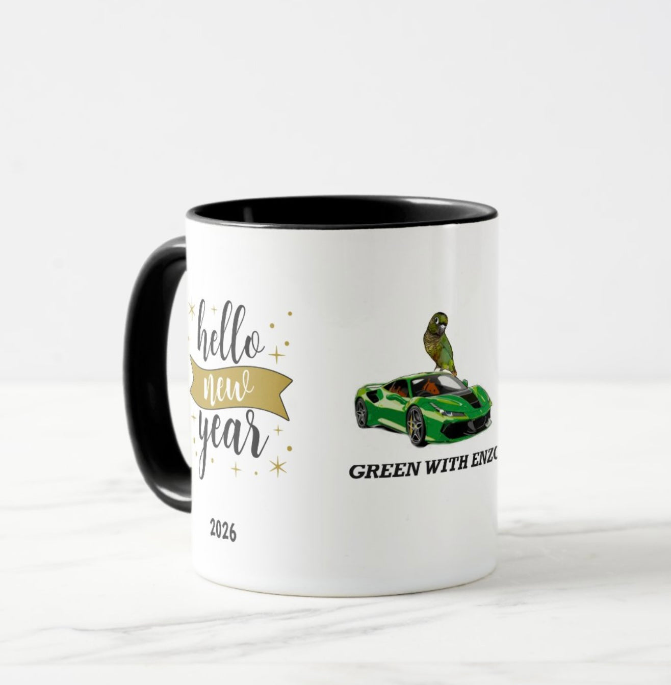 AG Conure Hello New Year mug