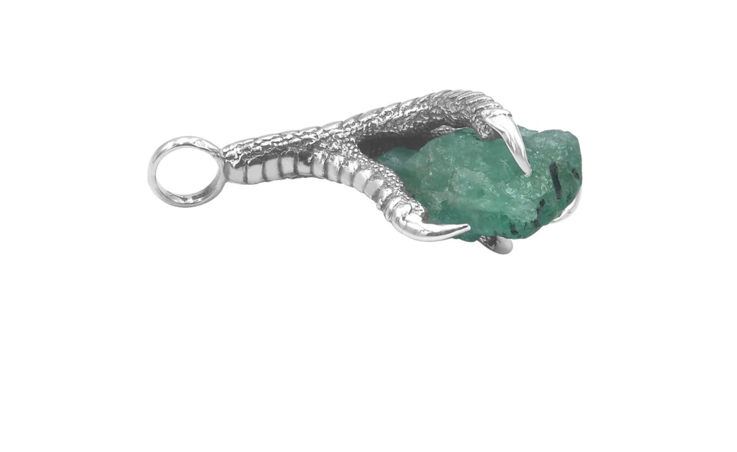 AG Claw Emerald pendant in sterling silver