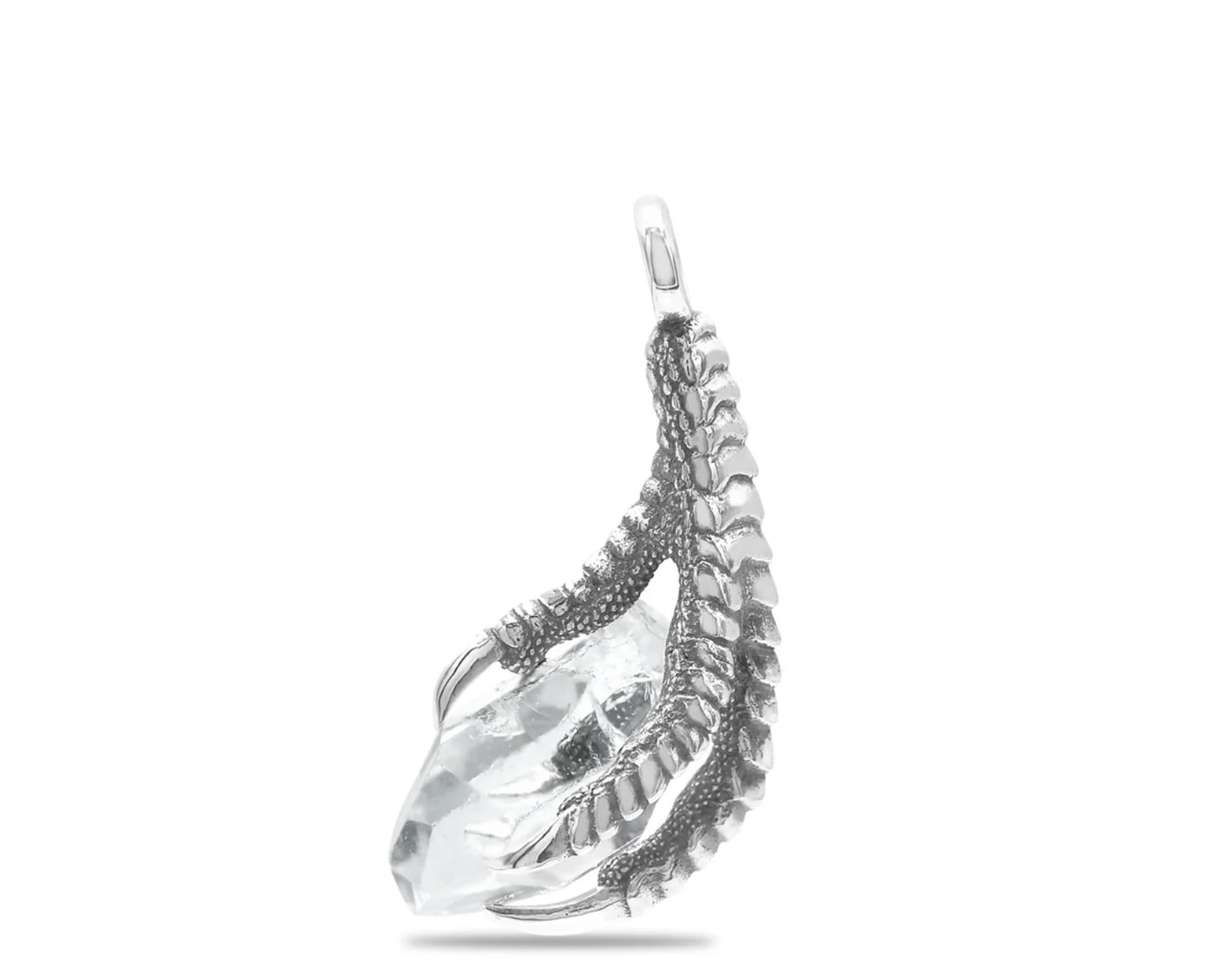 AG Claw Herkimer Diamond pendant in sterling silver
