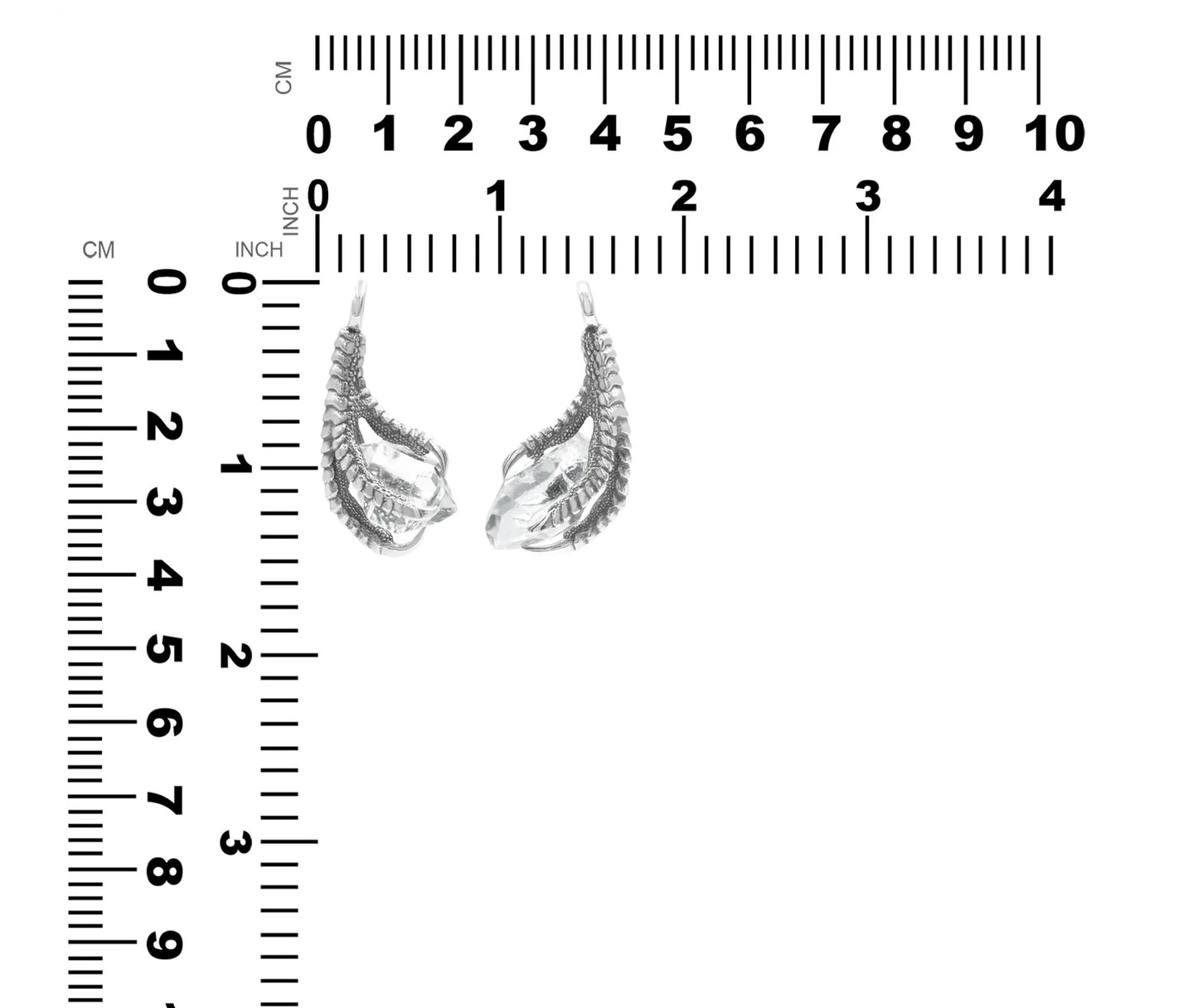 AG Claw Herkimer Diamond pendant in sterling silver