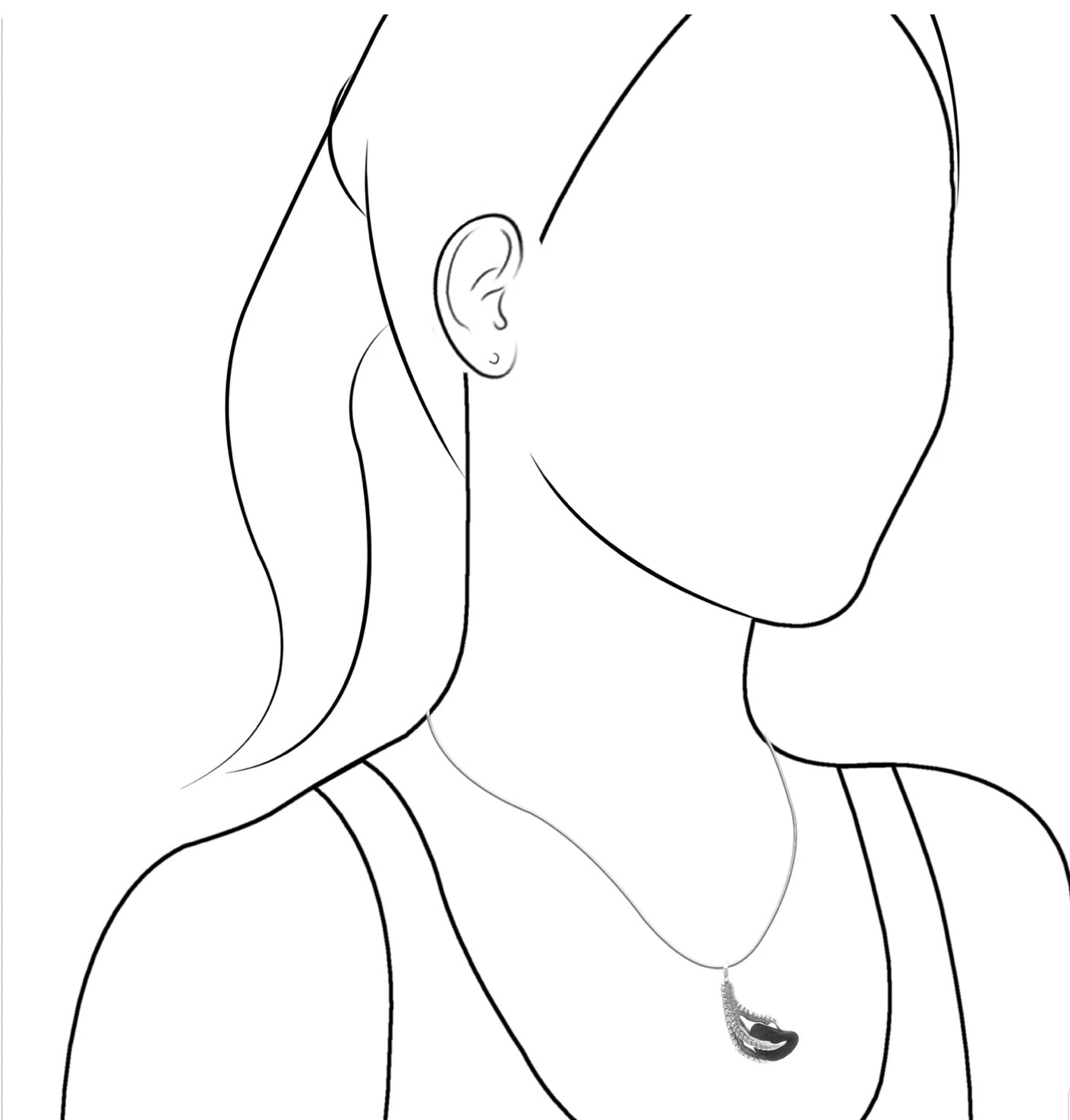 AG Claw Saffordite pendant in sterling silver